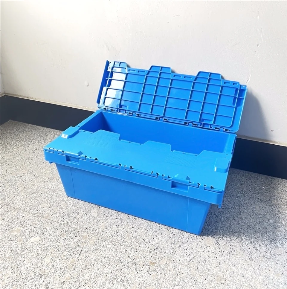 CX6040225C attached lid container with hinged lids open