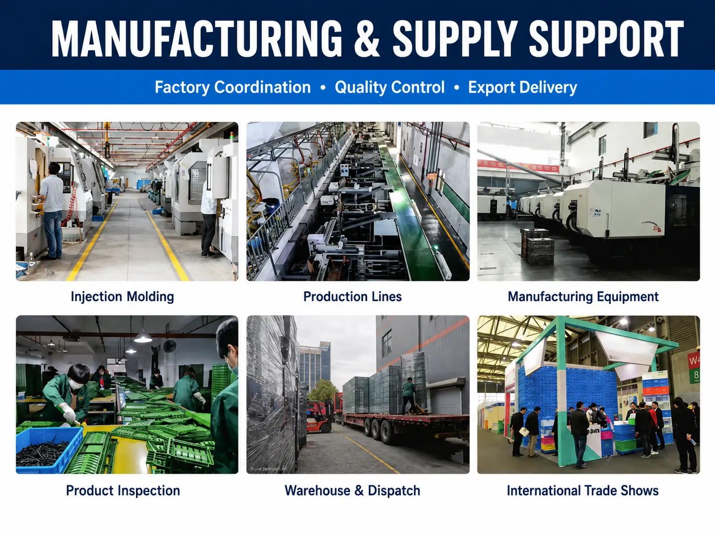 collapsible-plastic-crates-manufacturing Collapsible plastic crates for warehouse storage, distribution and return logistics