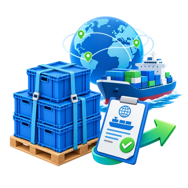 keyun-export-coordination Export coordination for reusable plastic logistics products