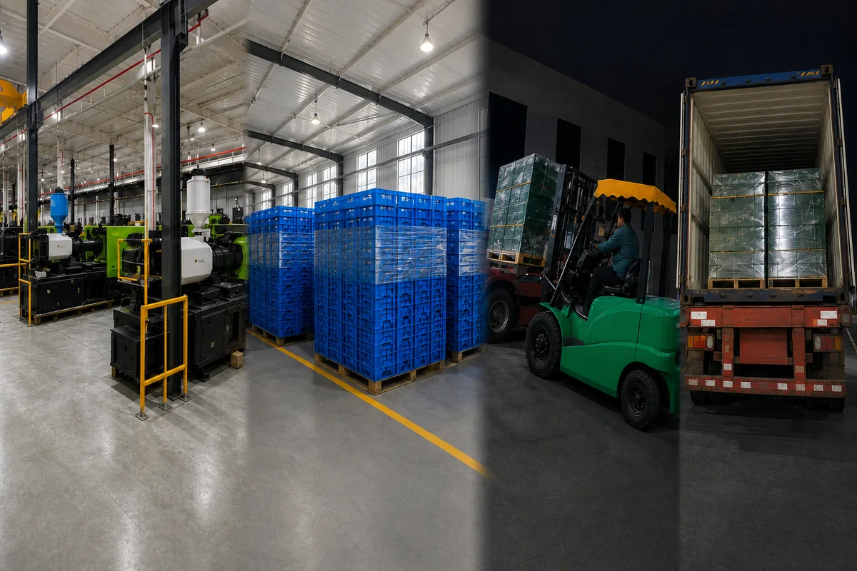 keyun-production-to-export-delivery Reusable plastic logistics products from manufacturing to export delivery
