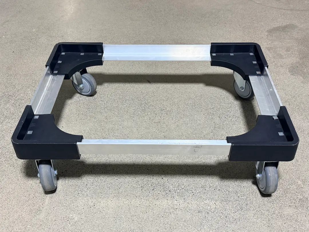 QYWG6848 Aluminum Crate Dolly – 680 × 480 mm QYWG6848 aluminum crate dolly with 680 × 480 mm frame